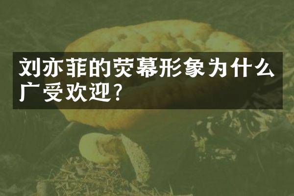 刘亦菲的荧幕形象为什么广受欢迎？
