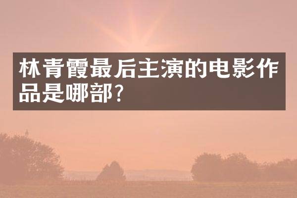 林青霞最后主演的电影作品是哪部？