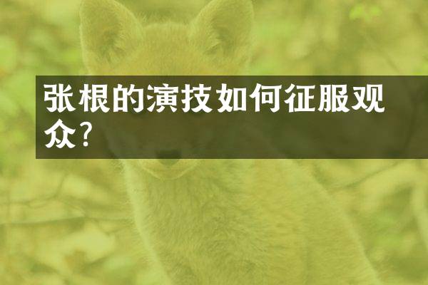 张根석的演技如何征服观众?