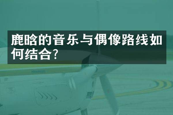 鹿晗的音乐与偶像路线如何结合？