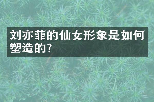 刘亦菲的仙女形象是如何塑造的？