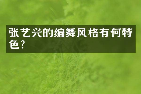 张艺兴的编舞风格有何特色？